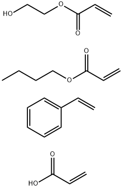 2-Propenoic acid, polymer with butyl 2-propenoate, ethenylbenzene and 2-hydroxyethyl 2-propenoate Struktur