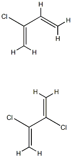 1,3-Butadiene, 2,3-dichloro-, polymer with 2-chloro-1,3-butadiene Struktur