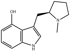 (R)-3-((1-METHYLPYRROLIDIN-2-YL)METHYL)-1H-INDOL-4-OL Struktur