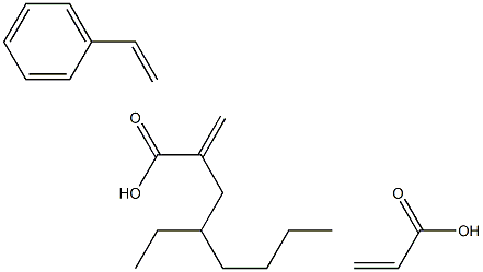 2-Propenoic acid, polymer with ethenylbenzene and 2-ethylhexyl 2-propenoate Struktur