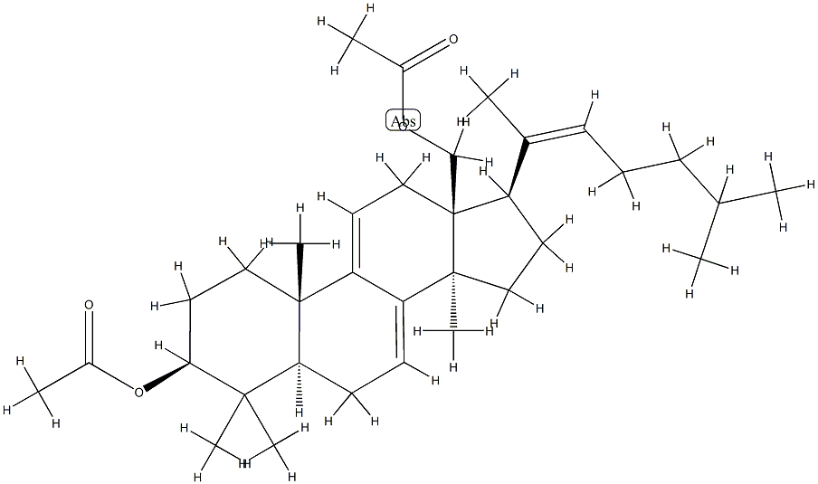 5α-Lanosta-7,9(11),20(22)-triene-3β,18-diol diacetate Struktur