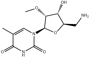 5'-Amino-5'-deoxy-2'-O-methyl-5-methyluridine Struktur