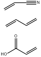 2-Propenoic acid, polymer with 1,3-butadiene and 2-propenenitrile Struktur