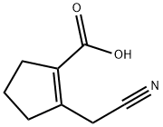 1-Cyclopentene-1-carboxylicacid,2-(cyanomethyl)-(8CI) Struktur