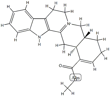 3,16,17-Tridehydro-16-(methoxycarbonyl)yohimban-4-ium Struktur