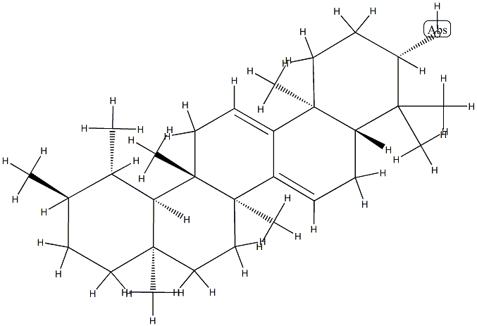 5α-Bauera-7,9(11)-dien-3β-ol Struktur