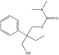 2-(Hydroxymethyl)-2-phenylbutyl=dimethylcarbamate Struktur