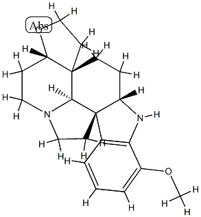 (2β,5α,12S,19α)-6α,21-Epoxy-17-methoxyaspidospermidine Struktur