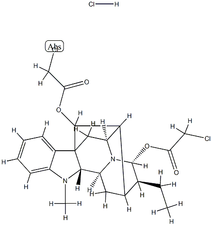 bis(monochloroacetyl)ajmaline Struktur