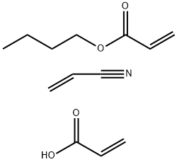 2-Propenoic acid, polymer with butyl 2-propenoate and 2-propenenitrile Struktur