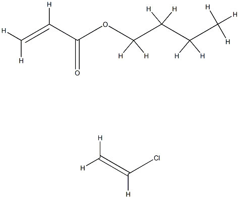 2-Propenoic acid, butyl ester, polymer with chloroethene Struktur