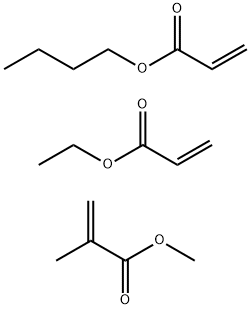 2-Propenoic acid, 2-methyl-, methyl ester, polymer with butyl 2-propenoate and ethyl 2-propenoate Struktur