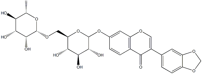 7-Hydroxy-3',4'-methylenedioxyisoflavone O-rutinoside Struktur