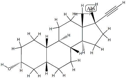 17-ethynyl-5-estrane-3,17-diol Struktur