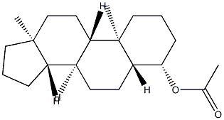 4β-Acetoxy-5α-androstane Struktur