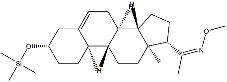 3β-(Trimethylsilyloxy)pregn-5-en-20-one O-methyl oxime Struktur