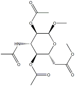 Methyl 3-(acetylamino)-3-deoxy-α-D-glucopyranoside 2,4,6-triacetate Struktur