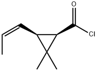 Cyclopropanecarbonyl chloride, 2,2-dimethyl-3-(1Z)-1-propenyl-, (1R,3S)- (9CI) Struktur