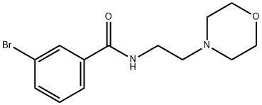 3-bromo-N-(2-morpholin-4-ylethyl)benzamide Struktur