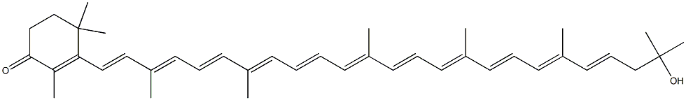 3',4'-Didehydro-1',2'-dihydro-1'-hydroxy-β,ψ-caroten-4-one Struktur