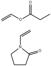 Propanoic acid, ethenyl ester, polymer with 1-ethenyl-2-pyrrolidinone Struktur