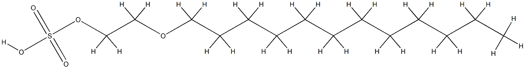 Lauryl polyoxyethylene sulfate Struktur