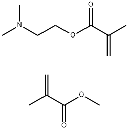 2-Propenoic acid, 2-methyl-, 2-(dimethylamino)ethyl ester, polymer with methyl 2-methyl-2-propenoate Struktur