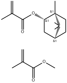 2-Propenoic acid, 2-methyl-, methyl ester, polymer with exo-1,7,7-trimethylbicyclo[2.2.1]hept-2-yl 2-methyl-2-propenoate Struktur