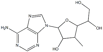 9-(3-Methyl-3-deoxy-β-D-allofuranosyl)-9H-purin-6-amine Struktur