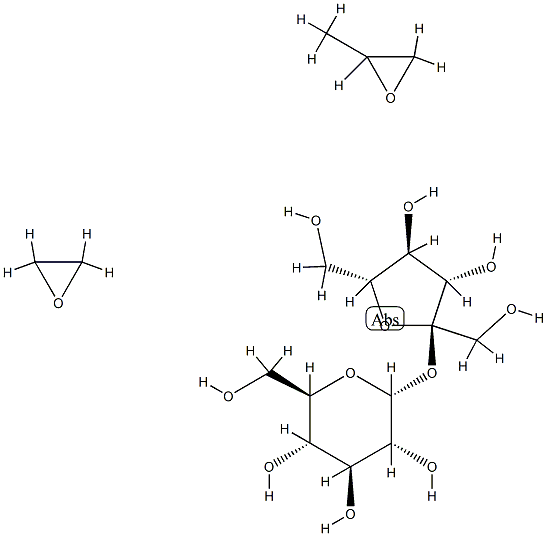 .alpha.-D-Glucopyranoside, .beta.-D-fructofuranosyl, polymer with methyloxirane and oxirane Struktur