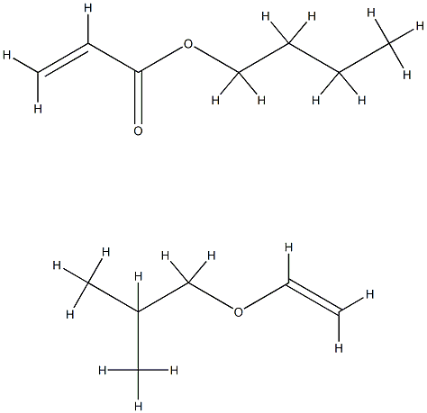 2-Propenoic acid, butyl ester, polymer with 1-(ethenyloxy)-2-methylpropane Struktur