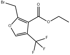 ethyl 2-(broMoMethyl)-4-(trifluoroMethyl)furan-3-carboxylate Struktur