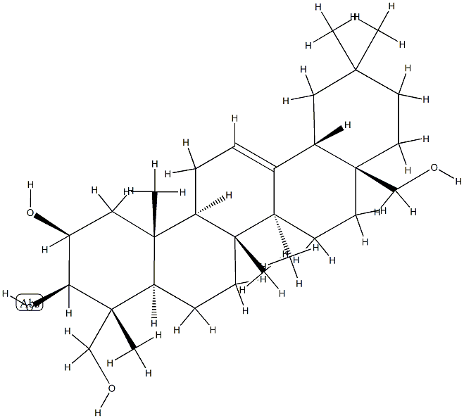 Olean-12-ene-2β,3β,23,28-tetrol Struktur