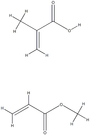 2-Propenoic acid, 2-methyl-, polymer with methyl 2-propenoate Struktur