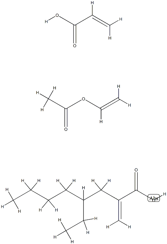 2-Propenoic acid, polymer with ethenyl acetate and 2-ethylhexyl 2-propenoate Struktur