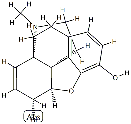 (13β,14β)-6β-Bromo-7,8-didehydro-4,5α-epoxy-17-methylhasubanan-3-ol Struktur