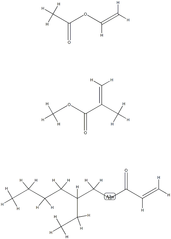 2-Propenoic acid, 2-methyl-, methyl ester, polymer with ethenyl acetate and 2-ethylhexyl 2-propenoate Struktur