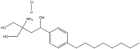 3-AMino-3-(hydroxyMethyl)-1-(4-octylphenyl)-1,4-butanediol hydrochloride Struktur