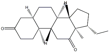 5β-Pregnane-3,12-dione Struktur