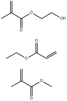 2-Propenoic acid, 2-methyl-, 2-hydroxyethyl ester, polymer with ethyl 2-propenoate and methyl 2-methyl-2-propenoate Struktur