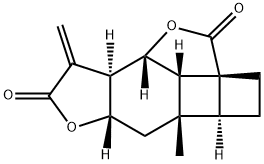 (2aR,4aS,5aβ,8aα,8bβ,8cβ)-Decahydro-4bβ-methyl-8-methylene-7H-cyclobuta[1,4]cyclobuta[1,2,3-cd]furo[2,3-g]benzofuran-2,7-dione Struktur