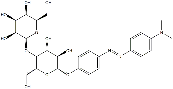 4-(4-Dimethylaminophenylazo) beta-lactoside Struktur