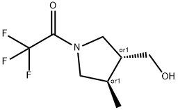 3-Pyrrolidinemethanol, 4-methyl-1-(trifluoroacetyl)-, (3R,4R)-rel- (9CI) Struktur