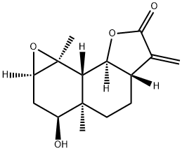 (1aR,5aα,8aβ,8bα)-1aβ,3,3a,4,5,5a,6,8a,8b,8c-Decahydro-3α-hydroxy-3aβ,8cβ-dimethyl-6-methyleneoxireno[7,8]naphtho[1,2-b]furan-7(2H)-one Struktur