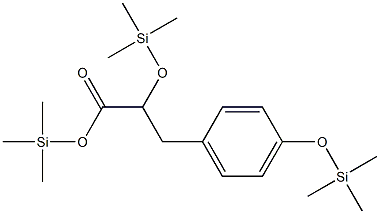 4,α-Bis[(trimethylsilyl)oxy]benzenepropionic acid trimethylsilyl ester Struktur