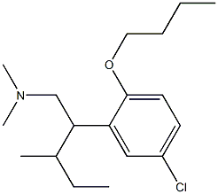 2-Butoxy-5-chloro-N,N-dimethyl-β-(1-methylpropyl)benzeneethanamine Struktur