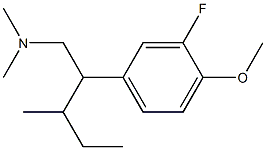 3-Fluoro-4-methoxy-N,N-dimethyl-β-(1-methylpropyl)benzeneethanamine Struktur