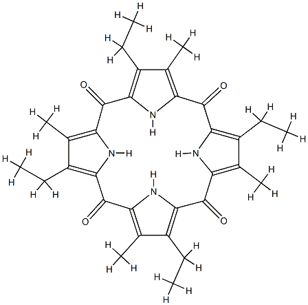 2,7,12,17-Tetraethyl-3,8,13,18-tetramethyl-21H,23H-porphyrin-5,10,15,20(22H,24H)-tetrone Struktur