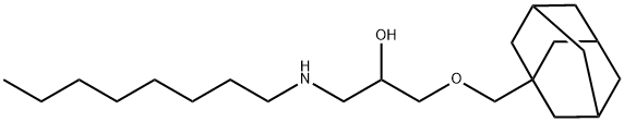 1-(Tricyclo[3.3.1.13,7]decan-1-ylmethoxy)-3-(octylamino)-2-propanol Struktur