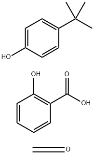 Benzoic acid, 2-hydroxy-, polymer with 4-(1,1-dimethylethyl)phenol and formaldehyde Struktur